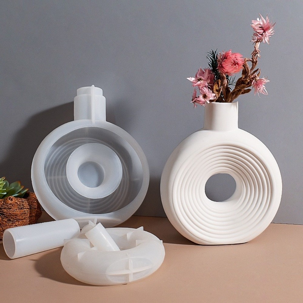 Oval Stripe Silicone Vase Mold - Potsticker Mold review and price